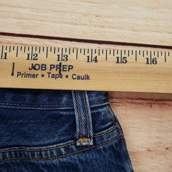 Etica Jeans Womens 27 Blue Tyler Vintage Straight LegHigh Rise Dark Wash Denim - Picture 10 of 11